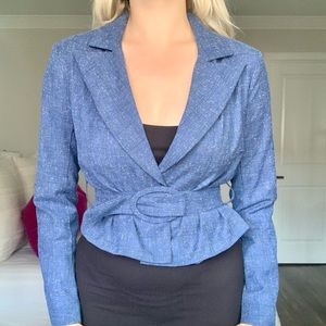 Belted Peplum Blazer